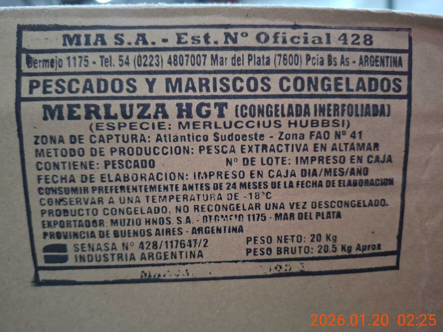 Хек тушка АРГЕНТИНА