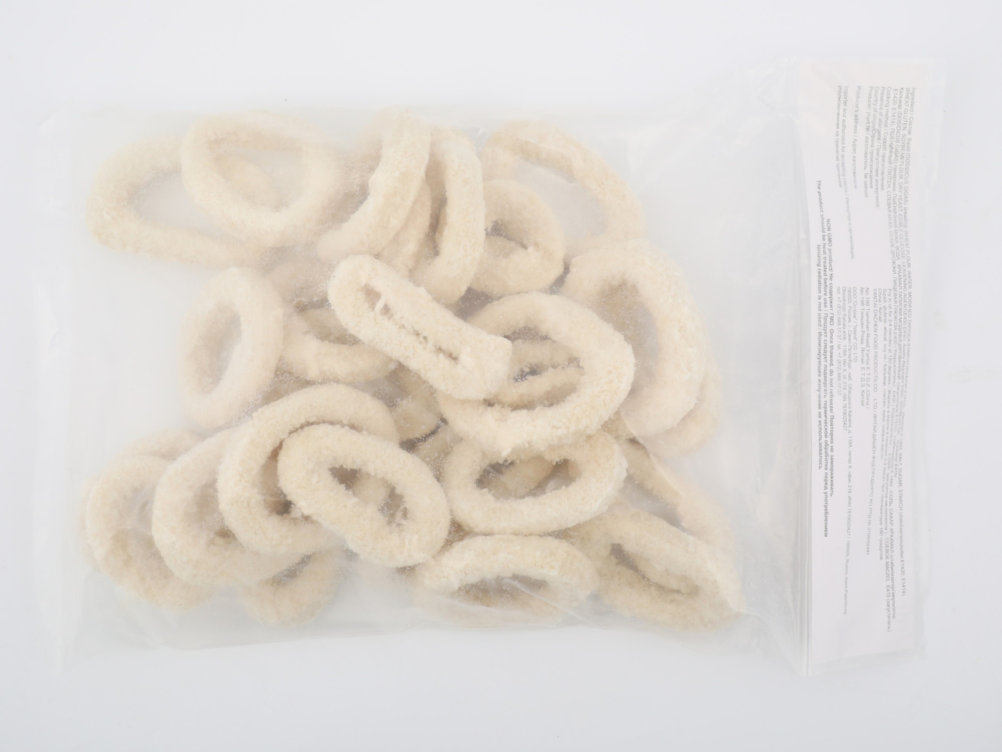 Кальмар кольца фаршевые в панировке