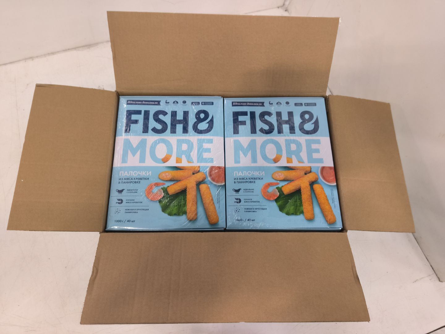 Креветка Ваннамей в панировке, палочки Fish&More