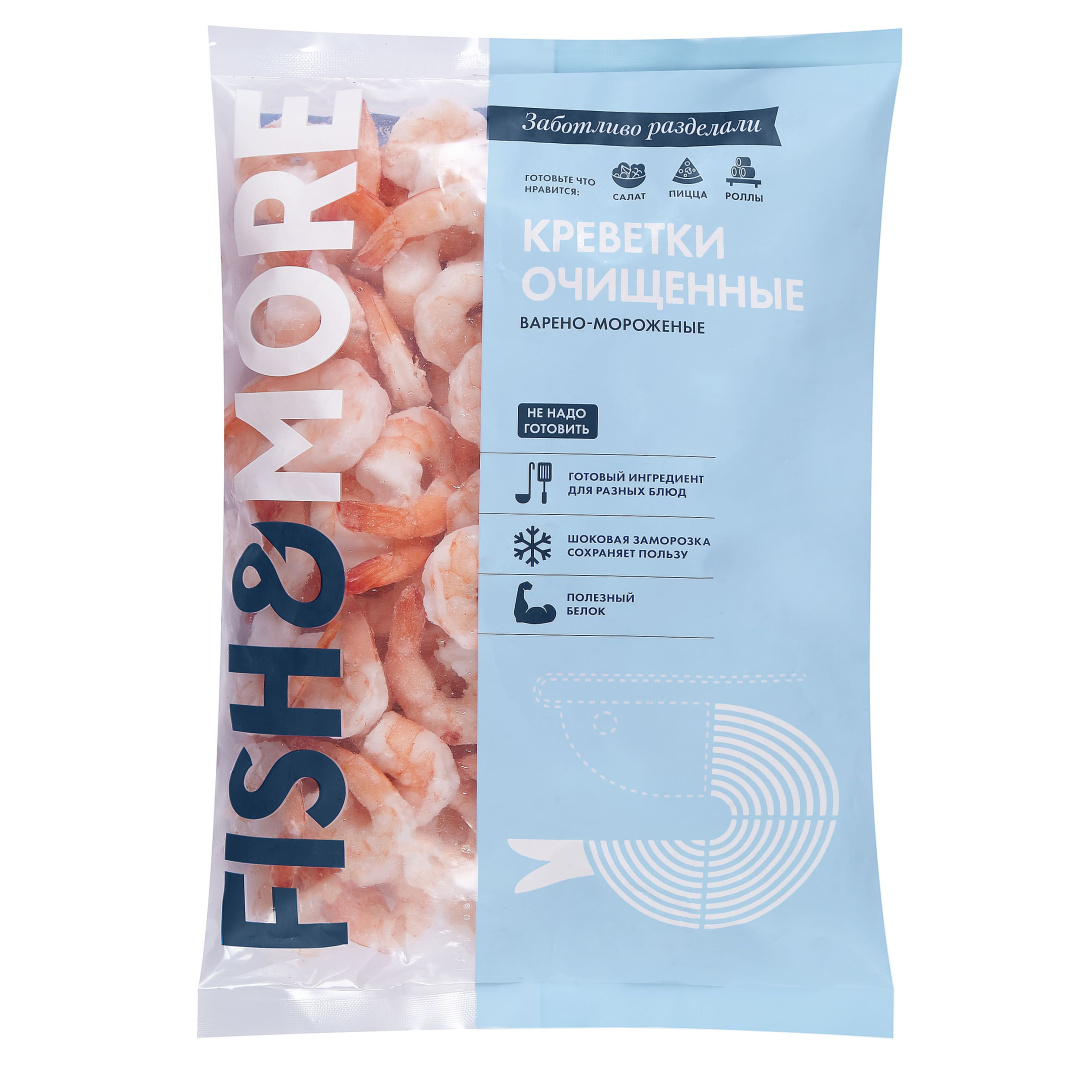 Креветки королевские очищ. б/пищ. с хв. в/м Fish&More