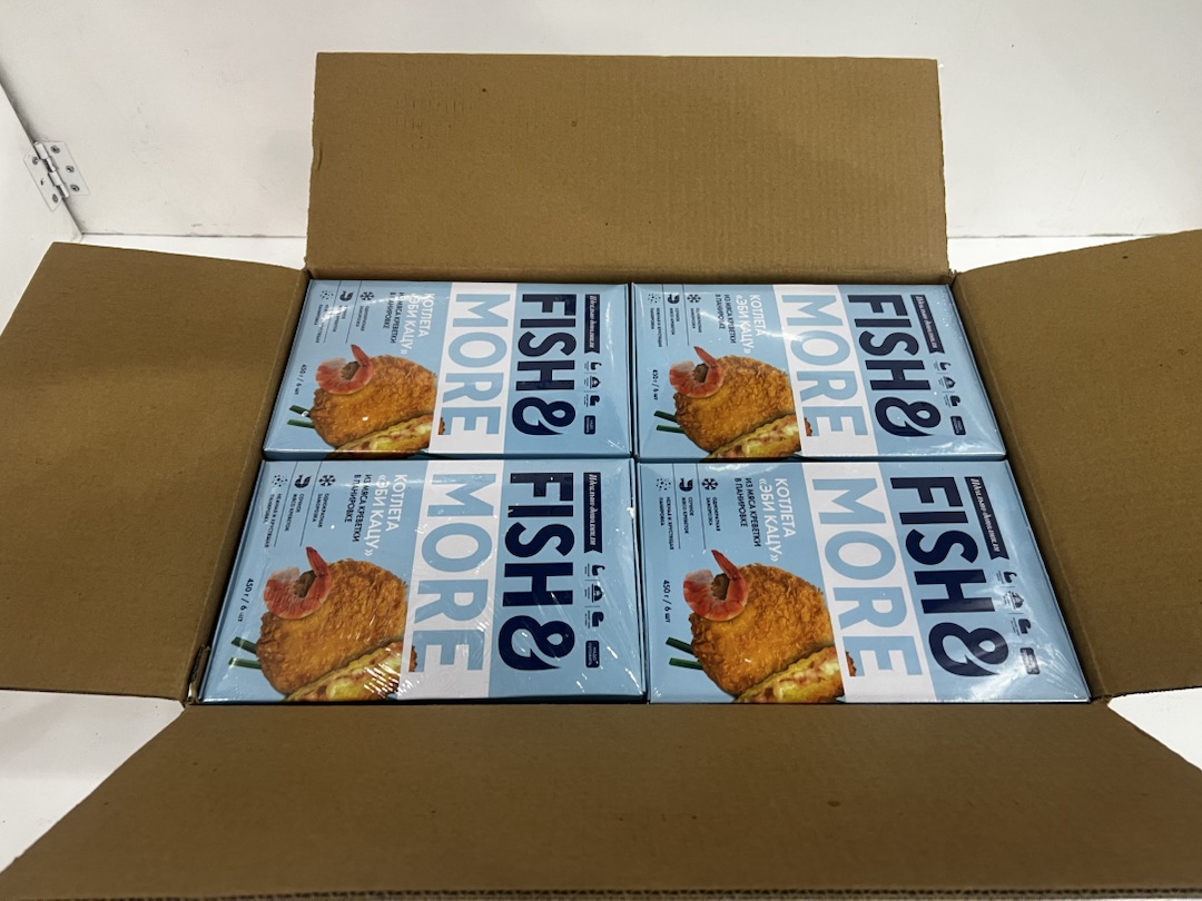 Креветка Ваннамей в панировке, котлета, ЭБИ КАЦУ, Fish&More