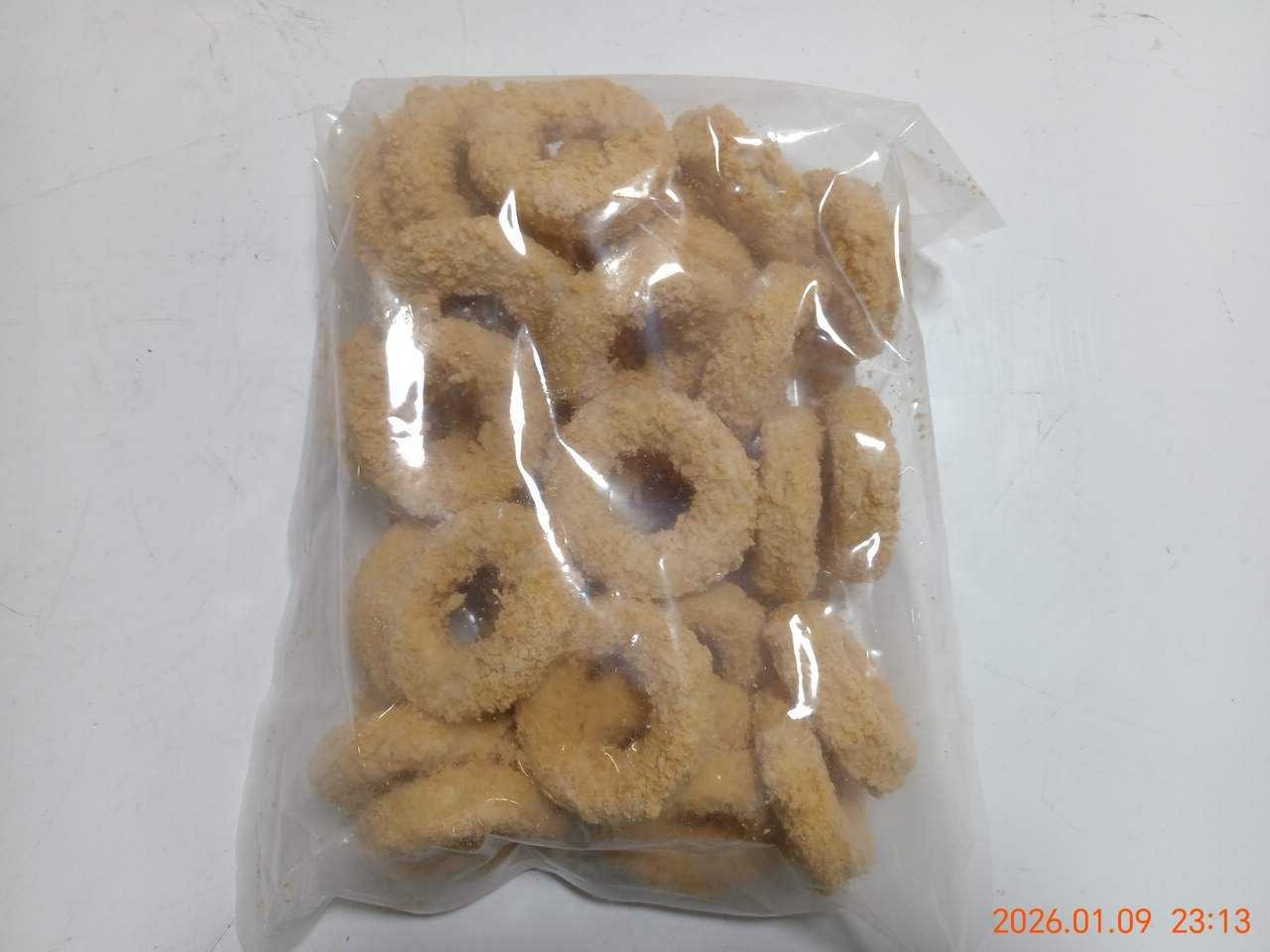 Кальмар кольца фаршевые в панировке